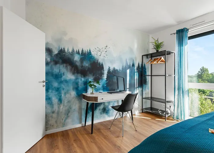 דירה Lit Living Deluxe Woerth - Parking - Box Spring - Bbq - Balcony